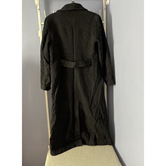 Lary Levine black coat cashmere lambswoll Italian luxury vintage old money 6 - Picture 2 of 7